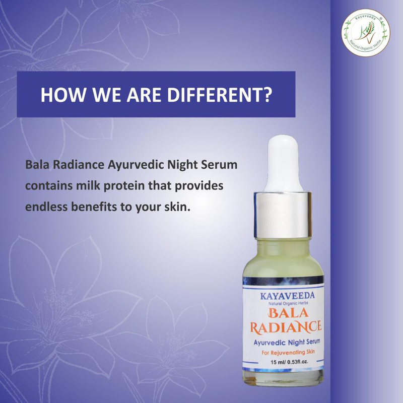 Bala Radiance Night Serum with Vitamin C & Hyaluronic Acid for Reducing Wrinkles & Fine Lines